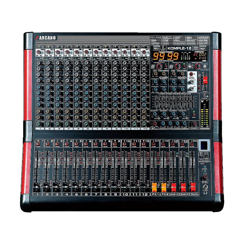 Mesa de som 12 canais e interface USB Arcano KOMPLE-12 - Rede
