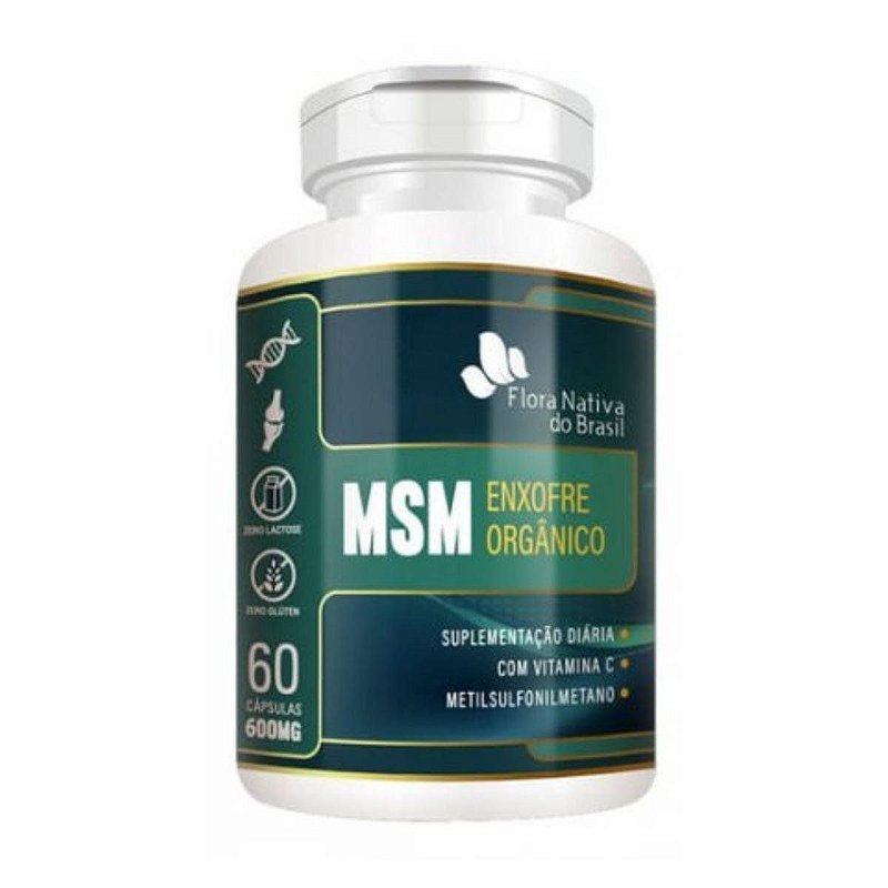 MSM Enxofre Orgânico 500mg 60 cápsulas FloraNativa Natukura