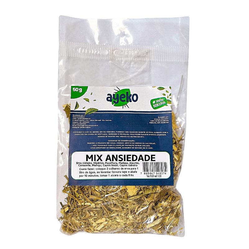 Mix De Ch Para Ansiedade 50g Ayeko Natukura Produtos Naturais