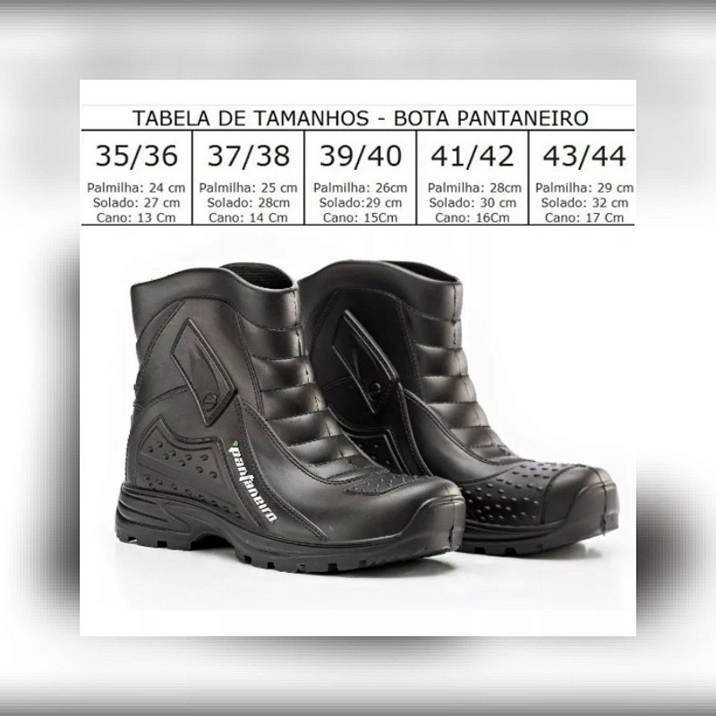 bota pantaneiro cano medio