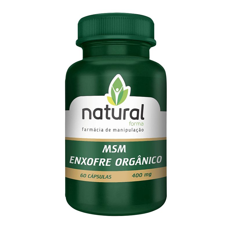 MSM Enxofre orgânico 400MG 60 Cápsulas Natural Forma Farmácia de