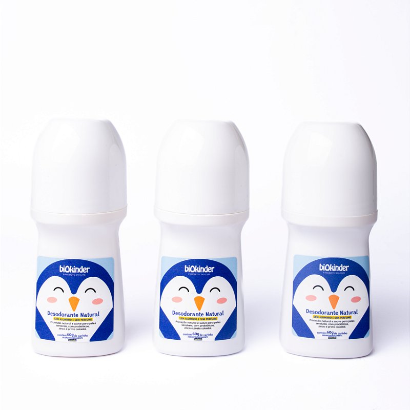Trio Frescor Natural - 3 Desodorantes Naturais Roll-on