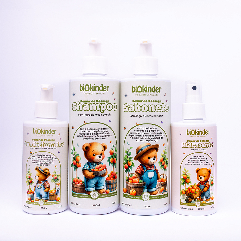 Kit Rotina Completa: Shampoo + Condicionador + Sabonete Líquido + Hidratante
