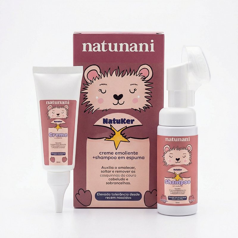 Kit NatuKer – Cuidado Completo para Casquinhas no Couro Cabeludo do Bebe