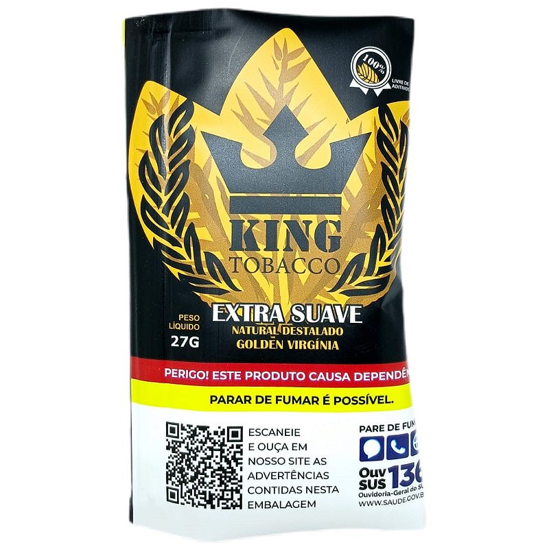 raw life factory KING　SMOKE　GOLD　kinoco付 Tabaco King Extra Suave 27g - Unidade - Adoromato - Tabacaria e