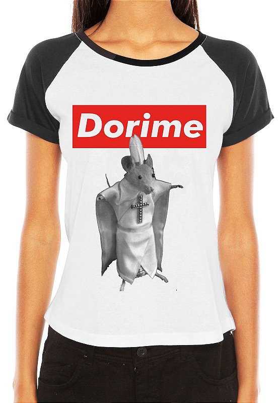 Camiseta Dorime Supreme Raglan Personalizada Camisa Meme Internet Moda Geek Nerd Ameno Feminina - Criativa Ninja - Moletons, Jaquetas College e Camisetas Personalizadas