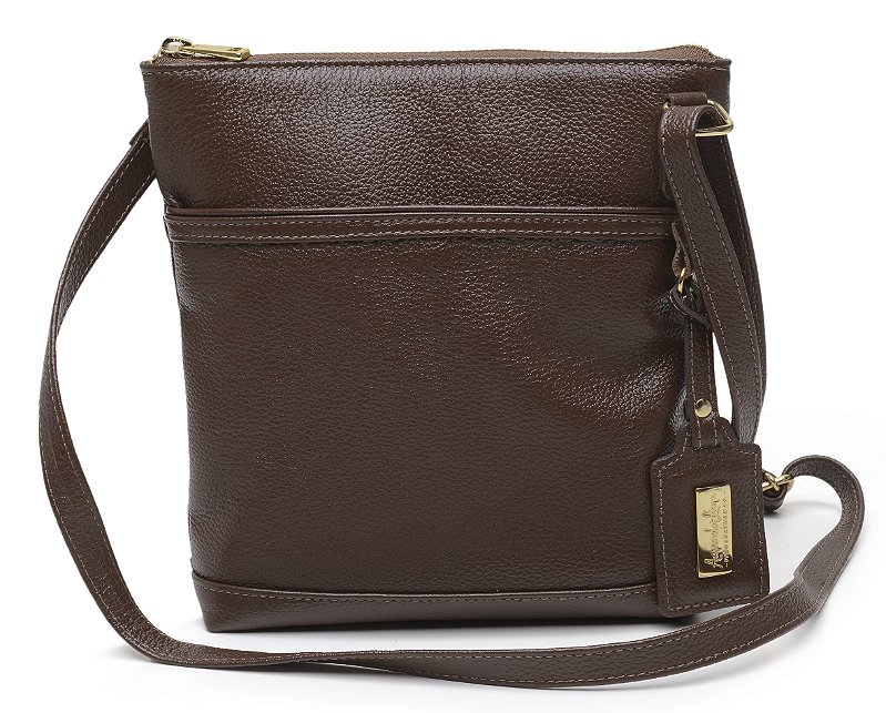 Bolsa capanga couro conhaque