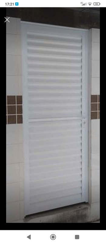 Recanto das Esquadrias: Porta alumínio Veneziana Branca