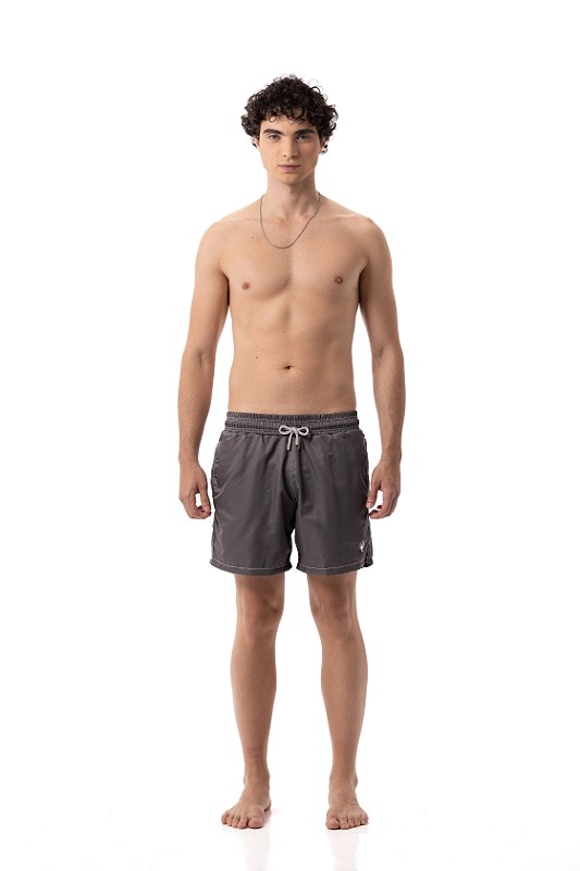Short de praia masculino cinza - MYROFICIAL