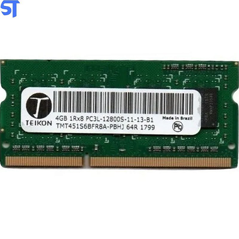 Memória Ram Notebook Ddr3 4GB Pc3l-12800s-11-13-b1 1rx8 Teikon - SobralTech