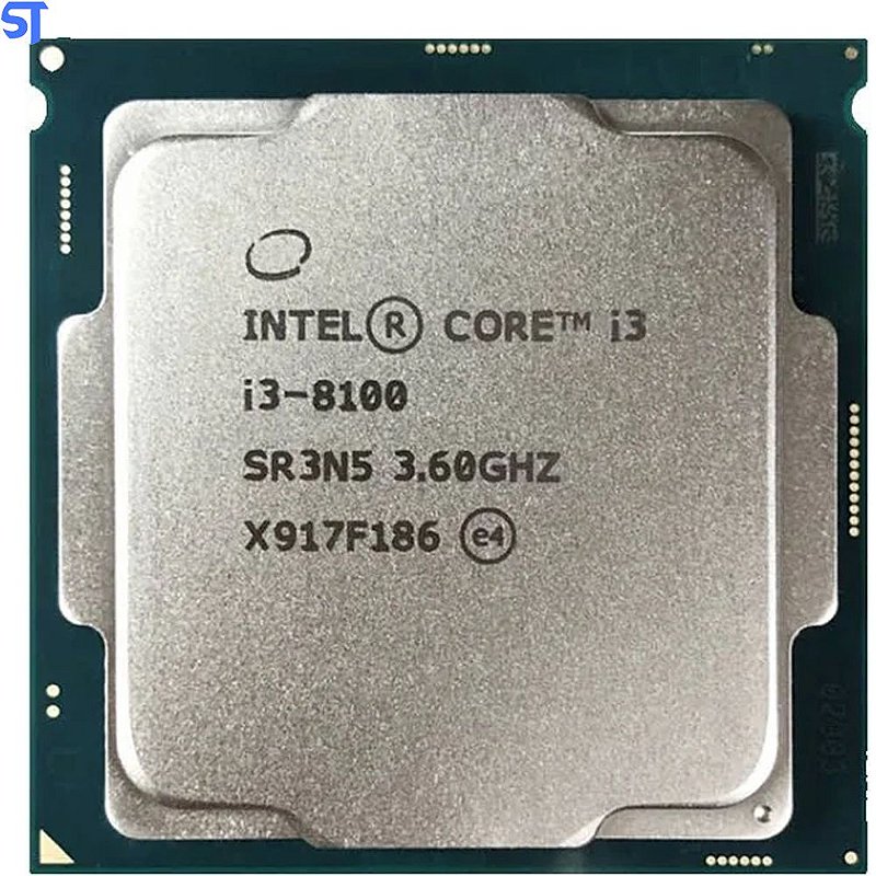 CPU Core i3-8100 LGA1151 BX80684I38100 Processador Intel 8100 Core I3 (1151) 3.60 Ghz, Intel