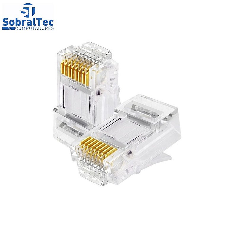 Conector Rj45 Cristal 8p8c Cat5e Suporta 30mt SobralTech
