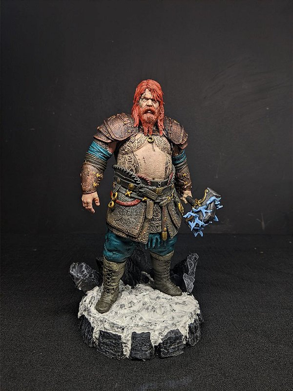 Boneco Thor God Of War Ragnarok Colecionável Estátua Resina