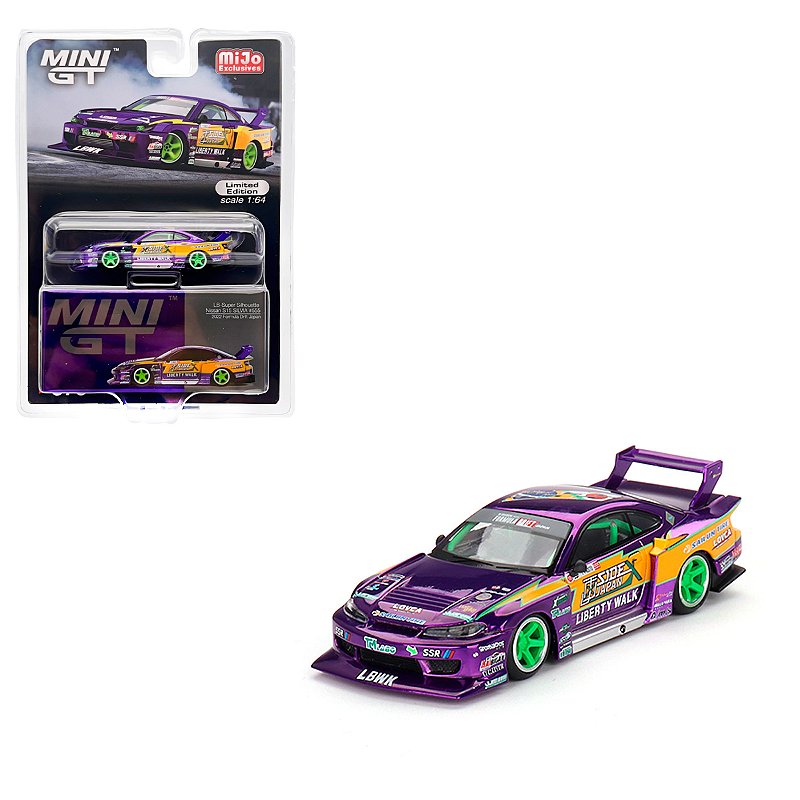 Miniatura Diecast Mini GT 1:64 Nissan S15 Silvia #576 - Counting Minis