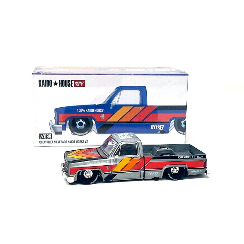 x House Kaido Diecast Miniatura Silverado　チェイス Chevrolet KAIDO gt mini Mini #82 Silverado 1:64 GT ミニカー