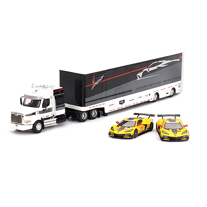 LEIA** Set Mini GT 1:64 Western Star 49X + 2x Corvette C8.R