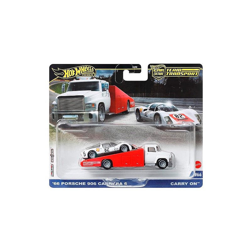 Hot Wheels Premium 1:64 Team Transport - Porsche 906 + Carry on
