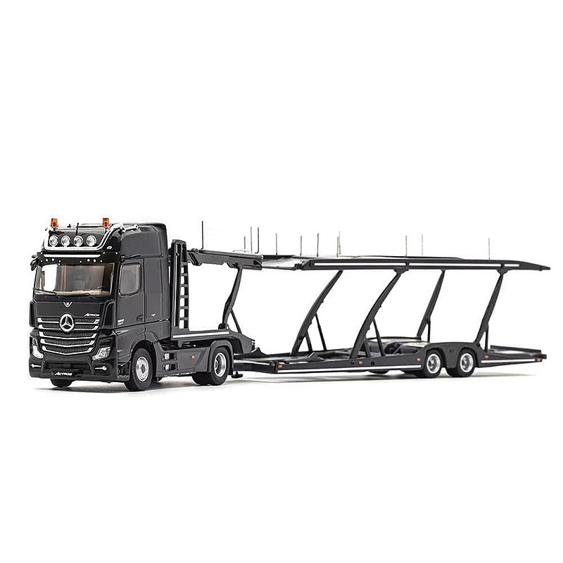 Caixa Aberta) Miniatura GCD 1:64 Carreta Cegonha Mercedes-Benz