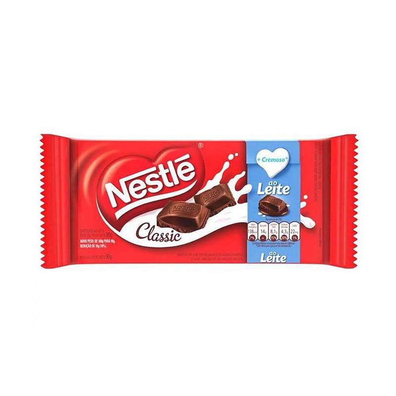 Chocolate Nestle ao leite Classic 90g Família Scopel Delivery
