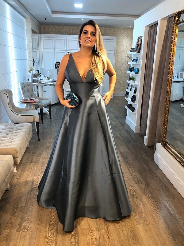 azul acinzentado vestido