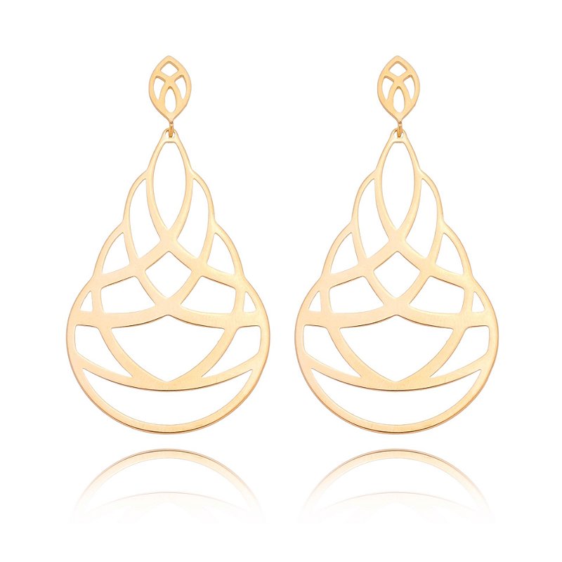 Brinco folheado a ouro 18k