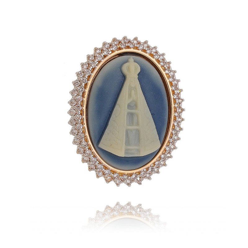 Pingente Nossa Sra. Aparecida folheado a ouro 18k