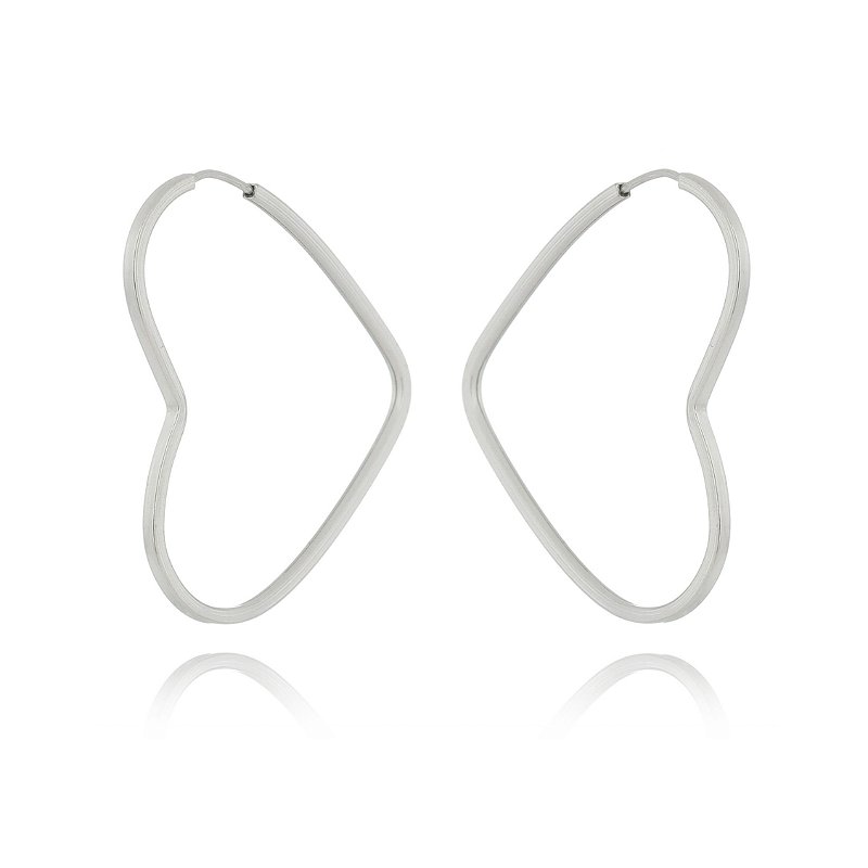 ARGOLA DE CORAÇÃO DE PRATA