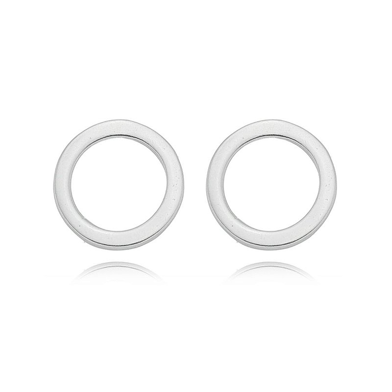 Brinco círculo em prata 925