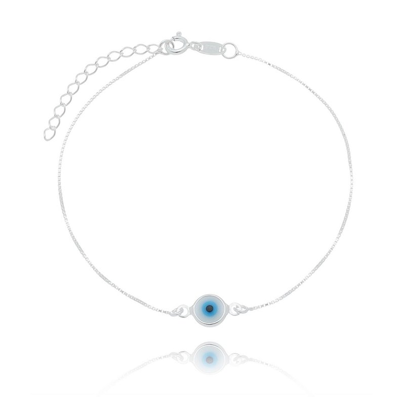PULSEIRA DE PRATA OLHO GREGO