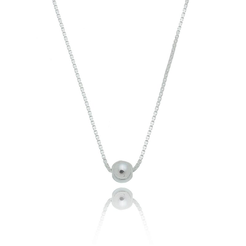 GARGANTILHA DE PRATA BOLA PEQUENA