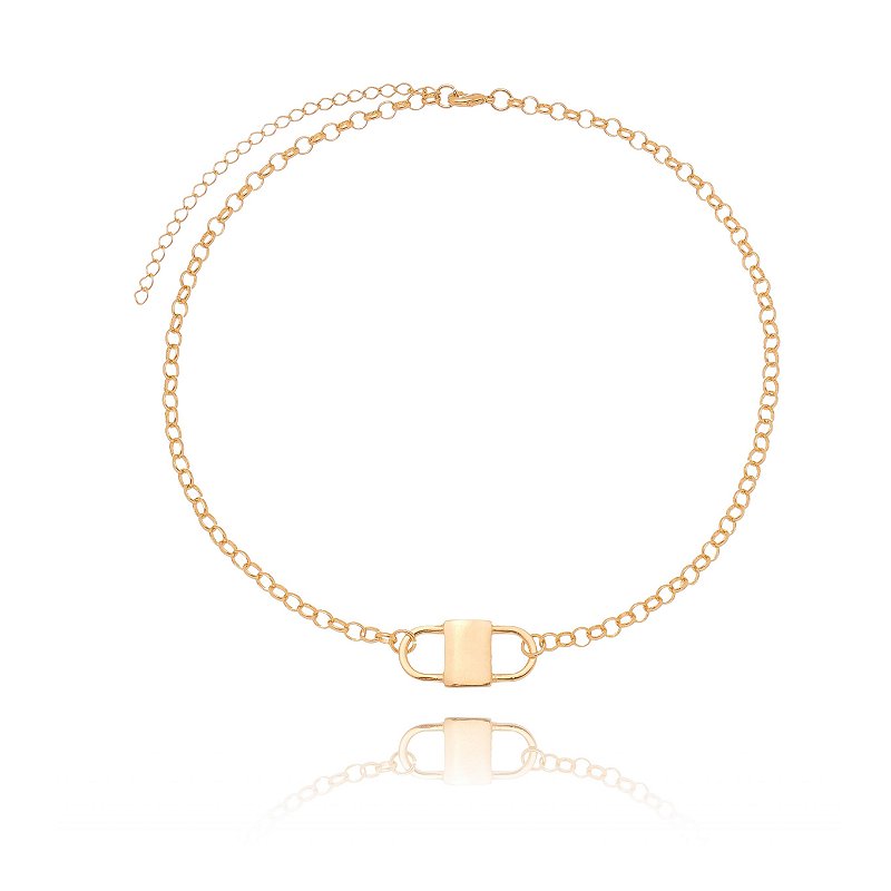 Gargantilha elos folheada a ouro 18k