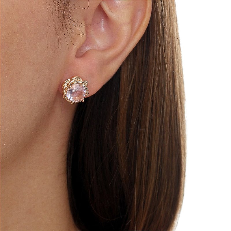 Brinco folheado a ouro 18k
