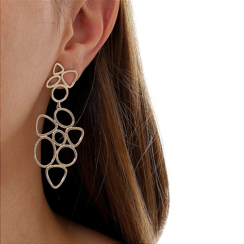 Brinco folheado a ouro 18k
