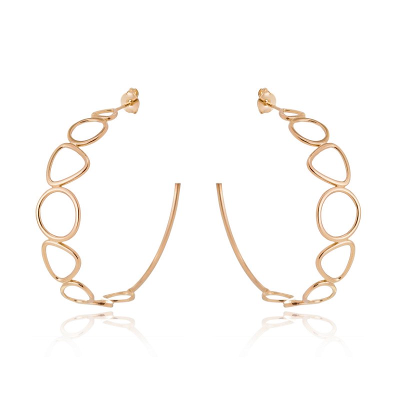 Argola folheada a ouro 18k