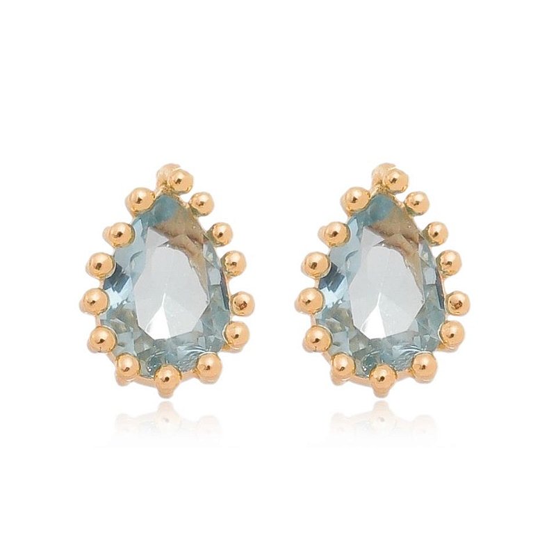 Brinco gota folheado a ouro 18k