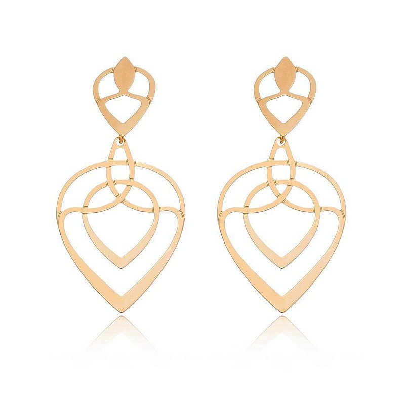 Brinco folheado a ouro 18k