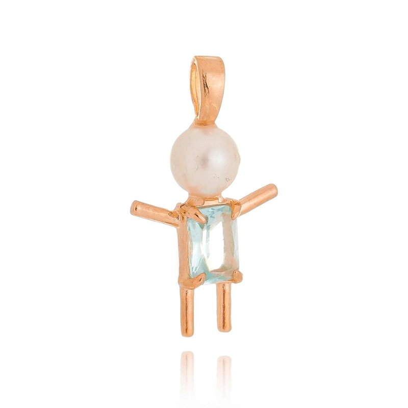 Pingente menino folheado a ouro 18k