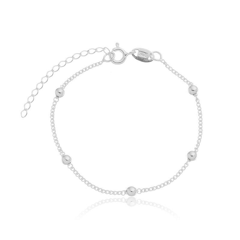 PULSEIRA CINCO ESFERAS EM PRATA 925