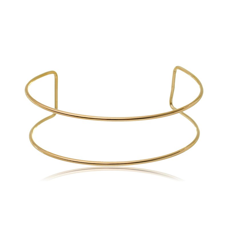Bracelete duplo folheado a ouro 18k