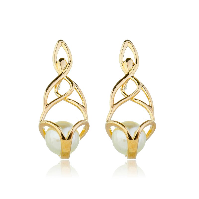 Brinco Elfo duo folheado a ouro 18k