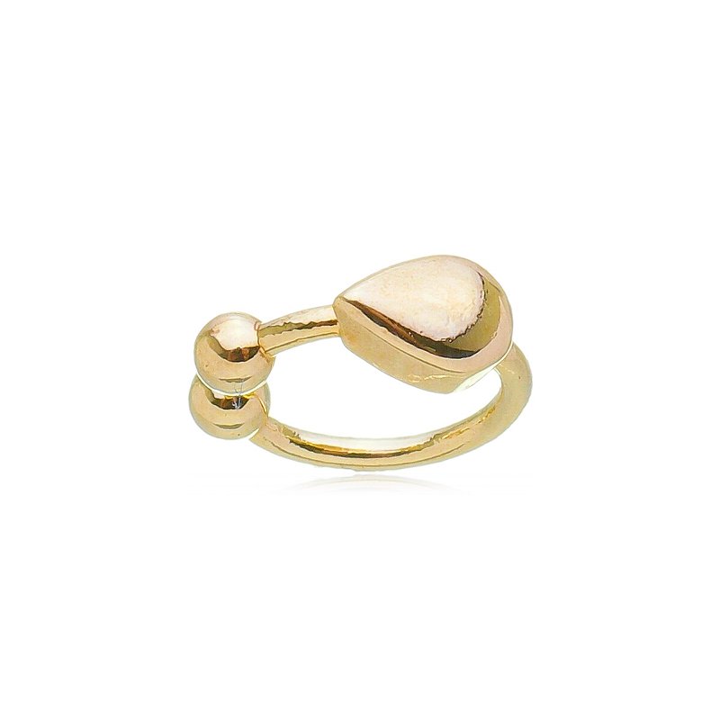 Piercing gota folheado a ouro 18k
