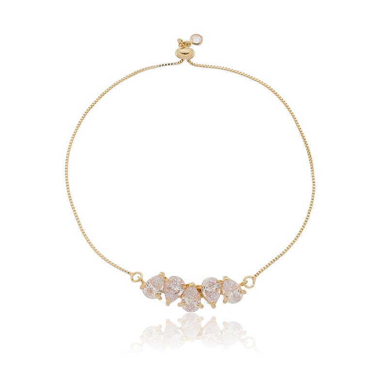 Pulseira regulável folheada a ouro 18k