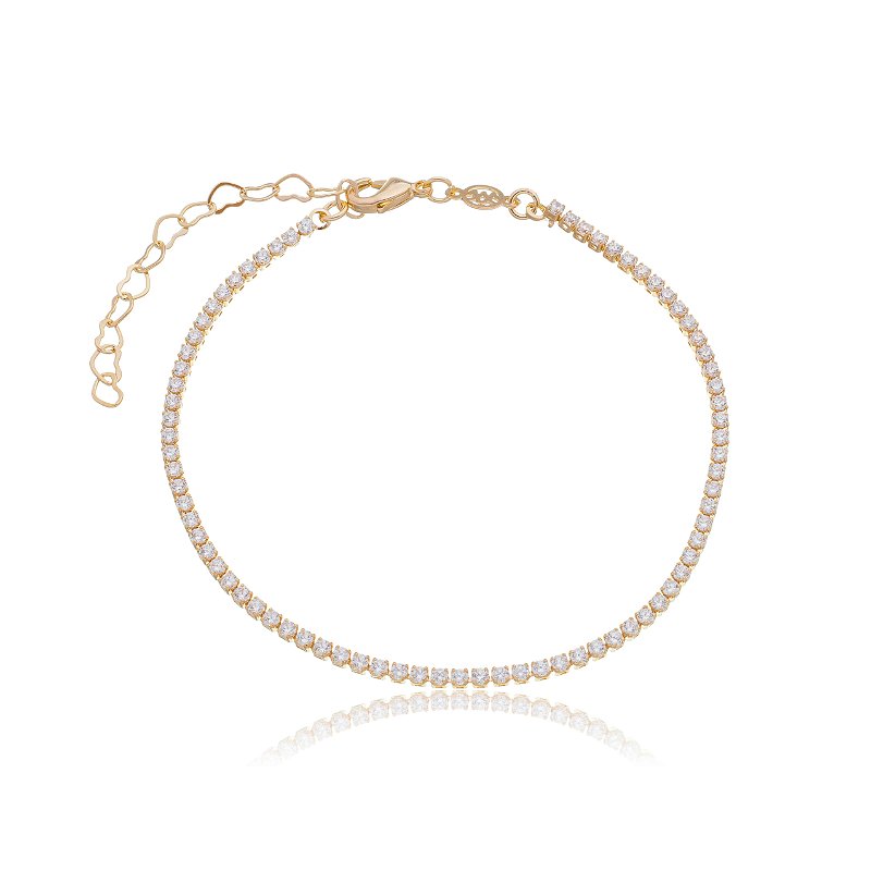 Pulseira Riviera folheada a ouro 18k 18cm
