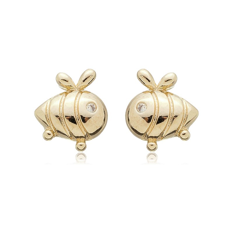 Brinco infantil folheado a ouro 18k