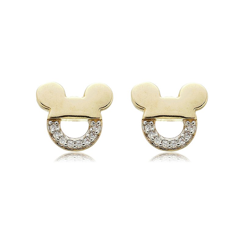 Brinco Mickey folheado a ouro 18k
