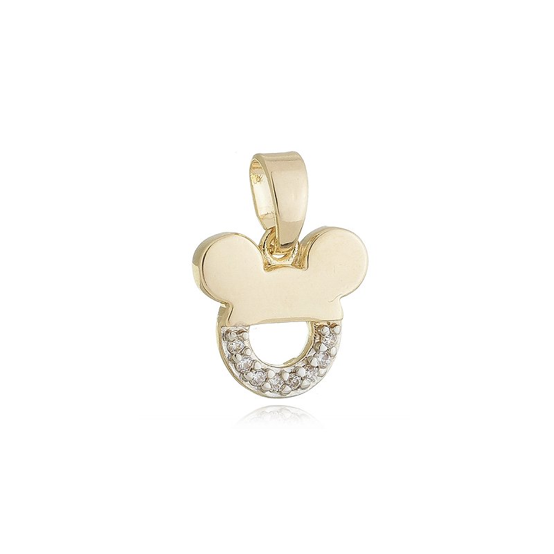 Pingente Mickey folheado a ouro 18k
