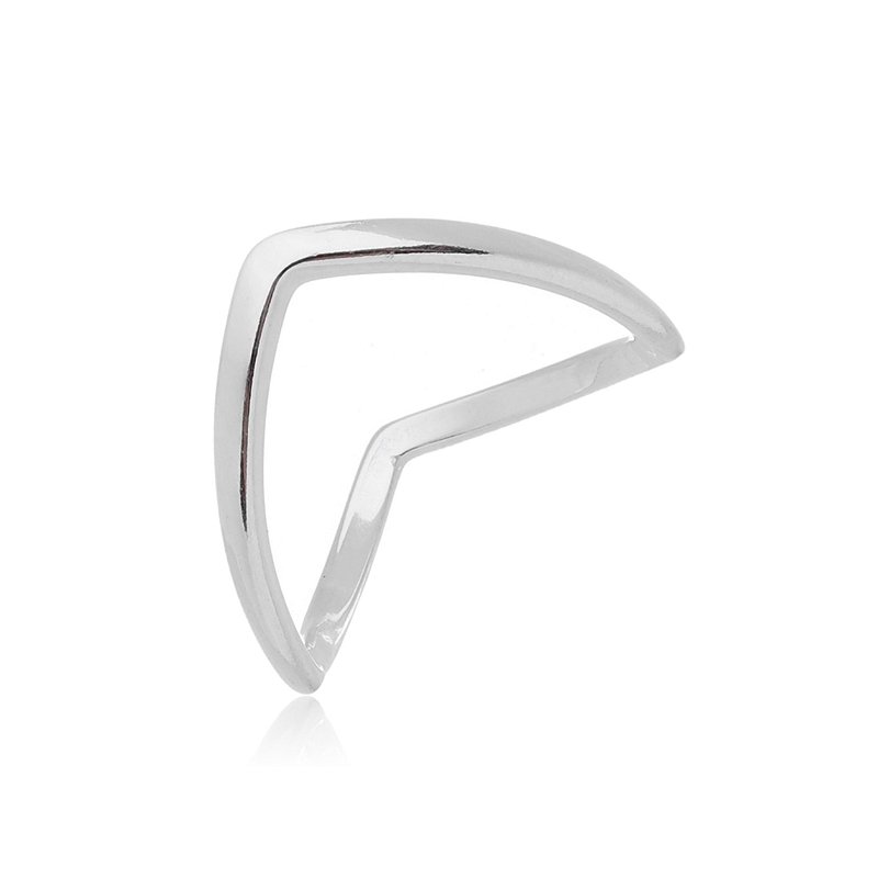 ANEL ANGULAR DOBRADO PRATA 925