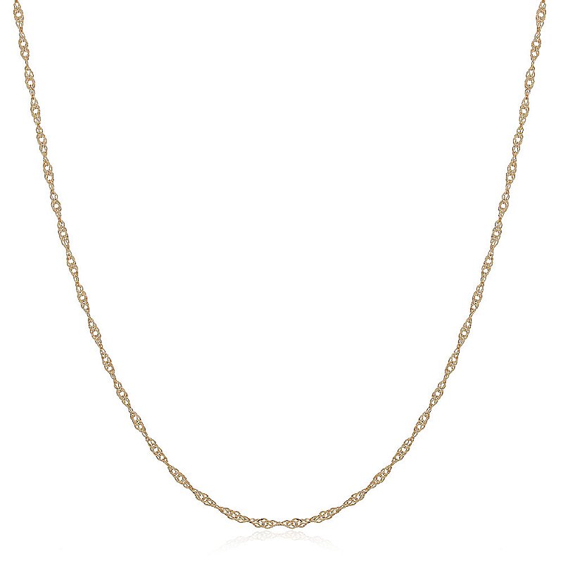 Corrente Singapura folheada a ouro 18k 70cm