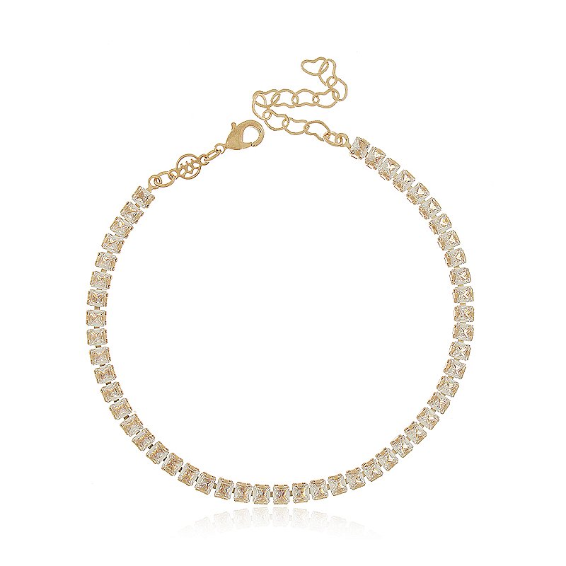 Pulseira Riviera folheada a ouro 18k