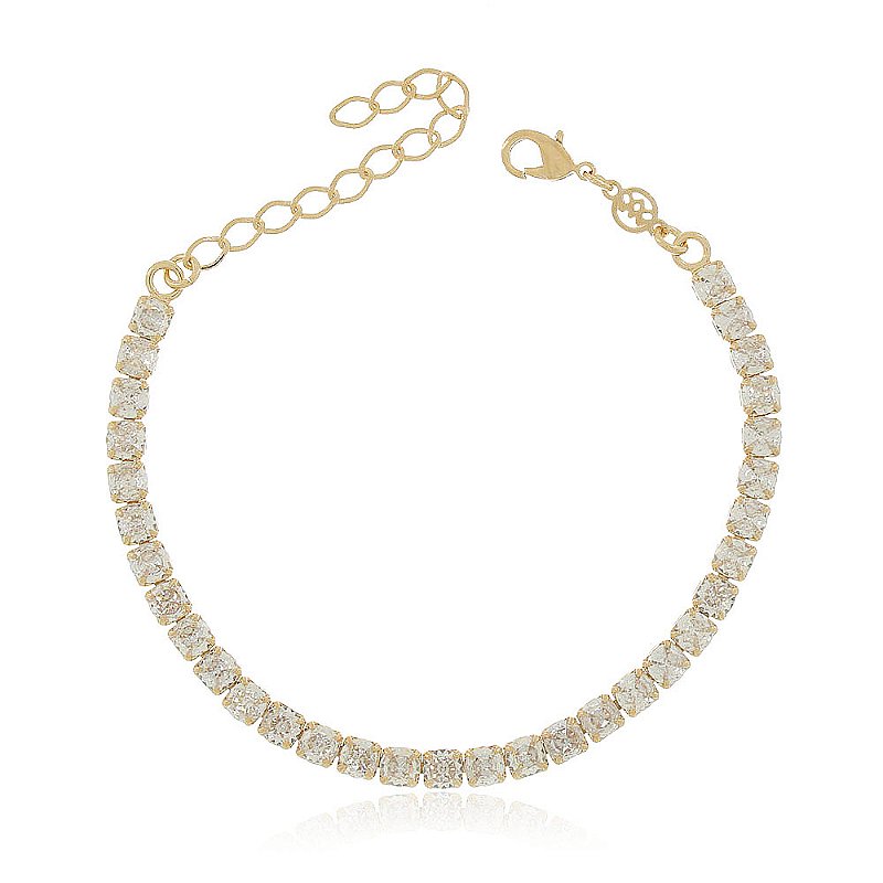 Pulseira Riviera folheada ouro 18k